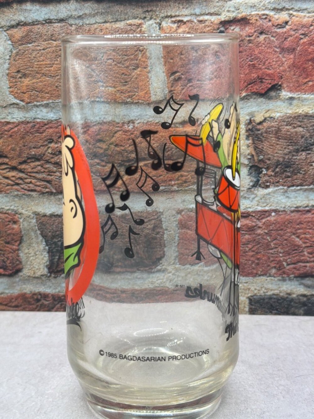 Vintage 1985 Alvin & The Chipmunks Theodore Glass Tumbler By Bagdasarian - Picture 4 of 5